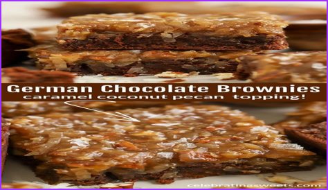 German Chocolate Brownies - Celebrating Sweets