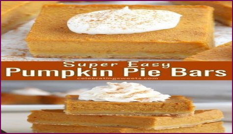 Pumpkin Pie Bars - Celebrating Sweets