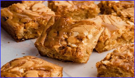 Salted Caramel White Chocolate Blondies